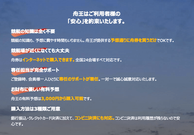 舟王のサポート対応について