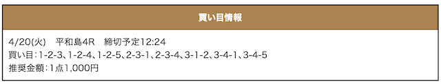 激船の無料予想21/04/20