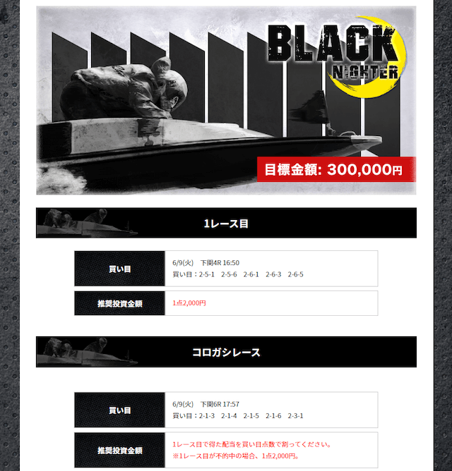 競艇ライナーの有料予想20/06/09
