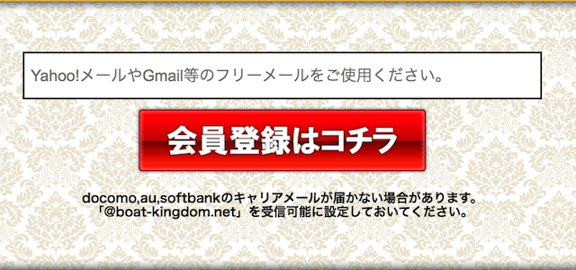 ボートキングダムの登録フォームについて