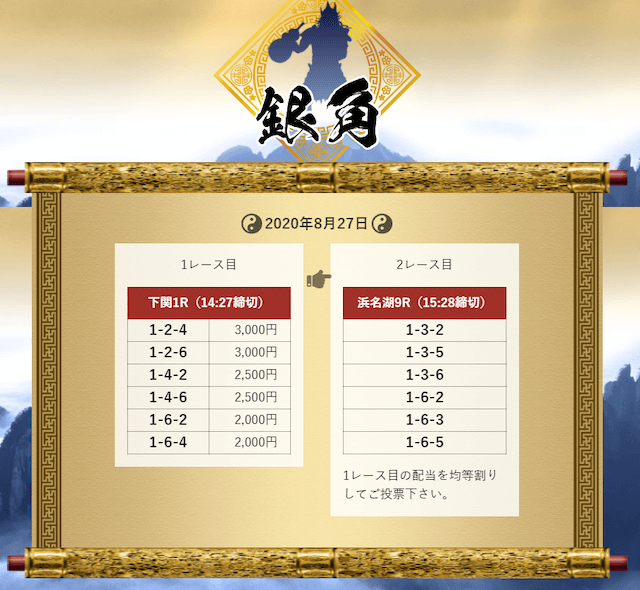 舟遊記の有料予想20/08/27