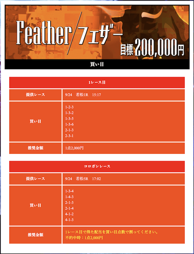 強艇bullの有料予想20/09/24