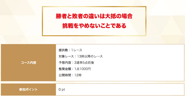 チャンピオンの無料予想について