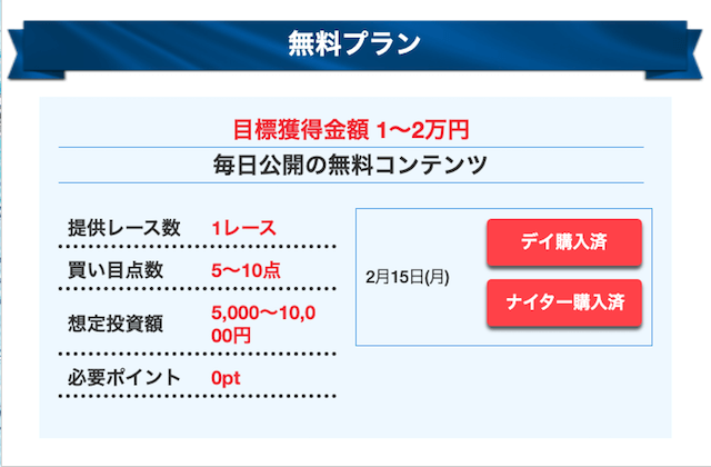 BOATONEの無料予想について