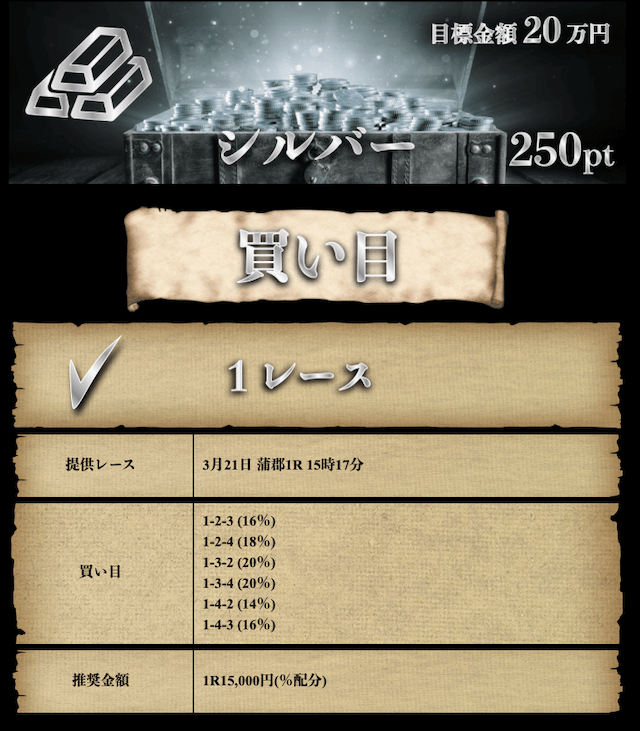 ボートパイレーツ有料予想3月21日1レース目買い目