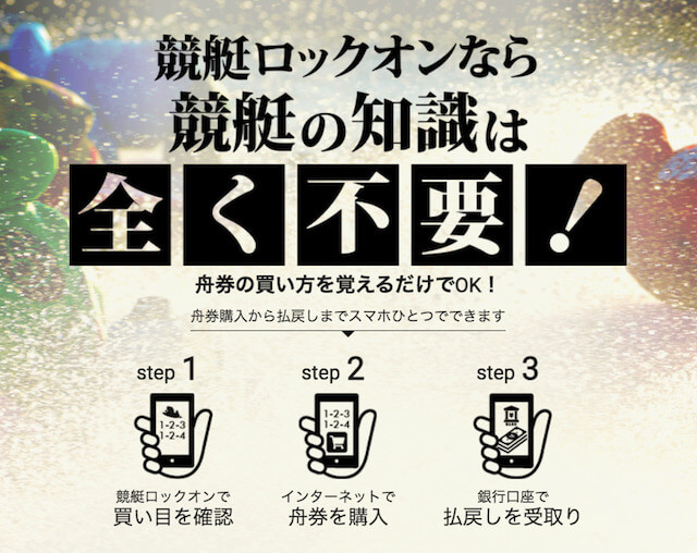 競艇ロックオンなら競艇に関する知識は一切必要ない