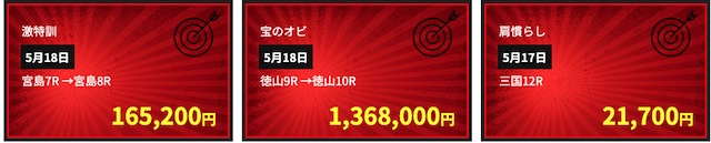 船の時代の的中実績