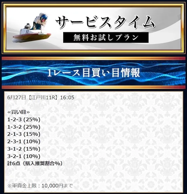 2022年6月27日競艇セントラルの無料予想