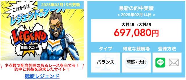 競艇レジェンド　直近の大村競艇戦績