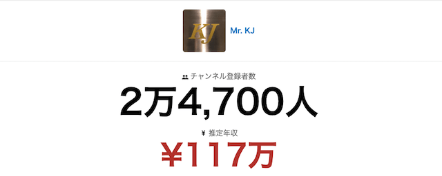 競艇YouTuberMr.KJ「年収・収益」画像