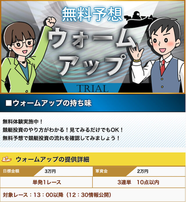 競艇コミットの無料予想について