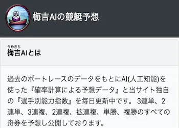 梅吉AIの競艇予想を徹底検証！1000レース以上のデータを基に的中率・回収率を調査画像