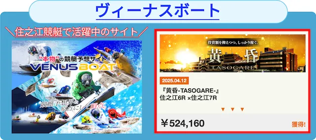 ヴィーナスボート　実績