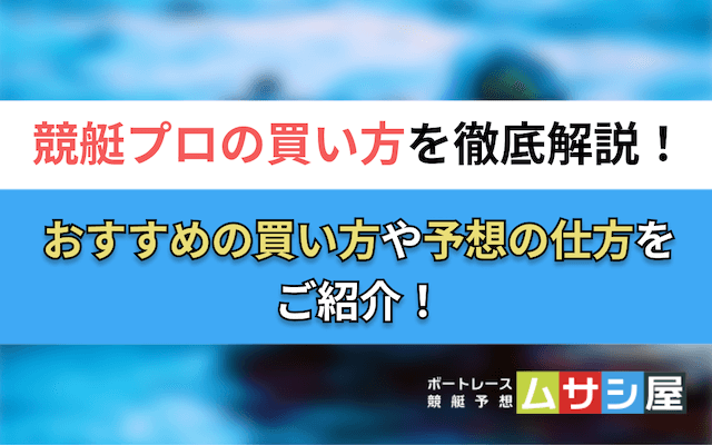 競艇プロ買い方　トップ
