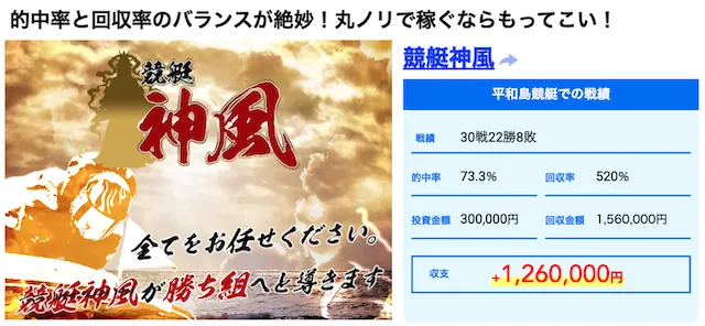 競艇神風　平和島成績