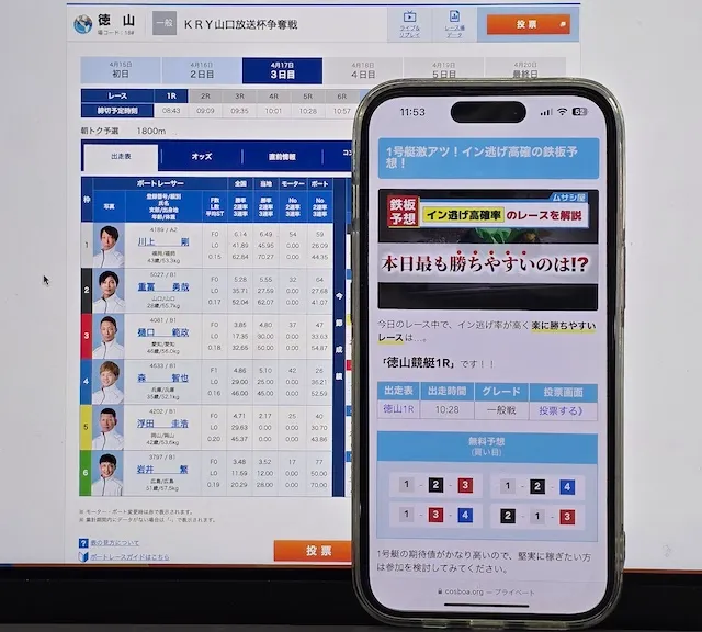 競艇本日の鉄板レース予想イメージ