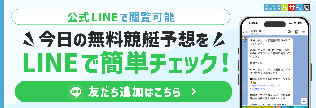 競艇・ボートレース予想ムサシ屋のLINE公式アカウント ver2