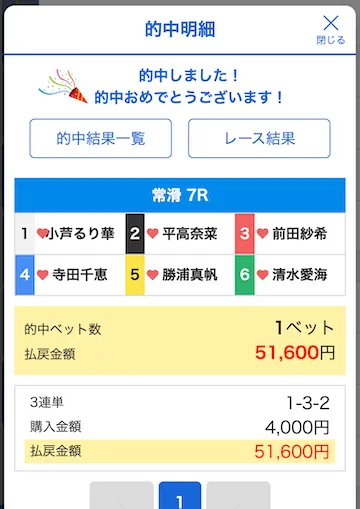 タイガーボート 5月16日常滑7R無料予想 的中