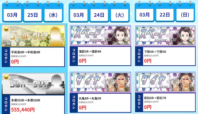 クリアボート　的中実績