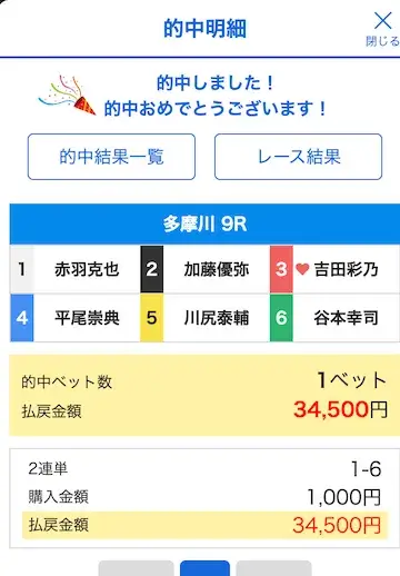えーあいボート　2026年7月13日無料予想的中