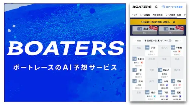 ボーターズのアイコンとサイトTOP画像