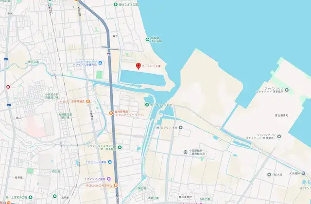 津競艇の地図